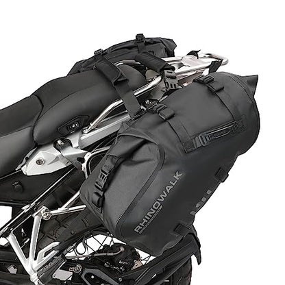 Rhinowalk Waterproof Motorcycle Saddle Bags 48L, Side Panniers (1 Pair) - size: 48L