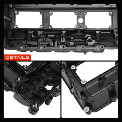 A-Premium Engine Valve Cover, with Gasket & Bolts, Compatible with BMW F80 F82 F83 F87 Series, M2 2019-2021, M3 2015-2018, M4 2015-2020, N55 L6 3.0L Turbo, Replace # 11127846359