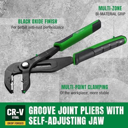 SK 10'' Water Pump Pliers, Self-adjusting Jaw Groove Joint Pliers - size: 10" Groove Joint Pliers