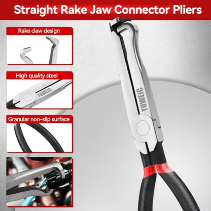 3PCS Automotive Wire Connector Removal Tool Kit - Electrical Disconnect Pliers Set Locking Tab Disconnect for Car Sensors, Wiring Harnesses, Ergonomic Non-Slip Handle - size: 3