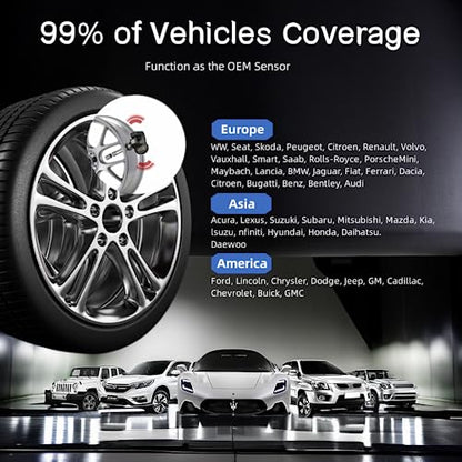 Autel TPMS Sensors MX 1 Sensor OEM Replacement Universal Tire Pressure Sensor 433/315MHz Press-in Rubber Valve Stem Programmed by TS408 TS508 TS508WF TS608 TS900 MX900TS MK900TS ITS600 MS906PRO TS - size: Autel MX Sensor Rubber 1pcs