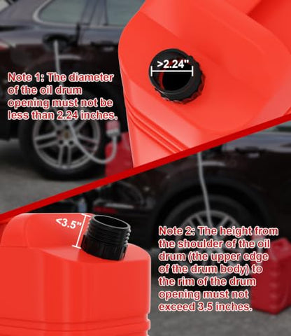 anngrowy Upgraded Cordless Fuel Transfer Pump Battery Powered or USB, Patented Adapter Fits Virtually All Cans, Gas Transfer Pump with Auto-Stop, 3.2 GPM, 51" Hose, Liquid Transfer Pump (Auto-stop) - style: Upgraded Auto-stop