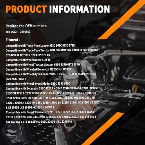369-6662 Fuel Pressure Regulator Compatible with Caterpillar CAT C9 C7 322C 324D 325C 329D 525C 535C 545C 627G 637D 637E 816F II 815F II 815B 953C 963C 973C 973D