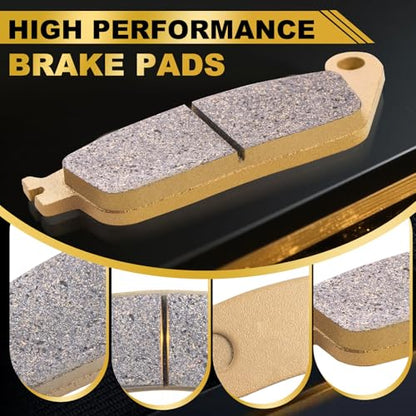 Front Rear Semi-Metal Brake Pads Compatible with Indian Chieftan Chief Classic Vintage Dark Horse Roadmaster 2014 2015 2016 2017 High Performance, Heat Resistant FA347F FA347F FA196R