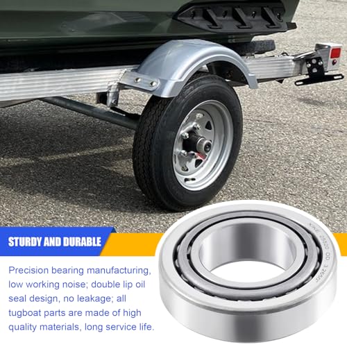 XiKe 4 Sets Boat Trailer Wheel Bearings 25580/25520 & 02475/02420 - size: 25580/20 ＆ 02475/20 + Seal ID 2.125'' ＆ 2.250'', style: Pack 4 Set