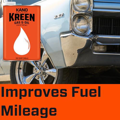 Kroil Kreen Gas & Oil Treatment - Engine Cleaner Additive - Improves Compression, Reduces Oil Use & Removes Carbon Deposits - For Gas & Diesel - Can - 1 qt - 1 Pack (KR161)