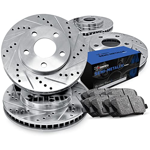R1 Concepts Front and Rear Brake Kit Fits 2010-2022 Lexus GX460 - size: Front,Rear,Left,Right