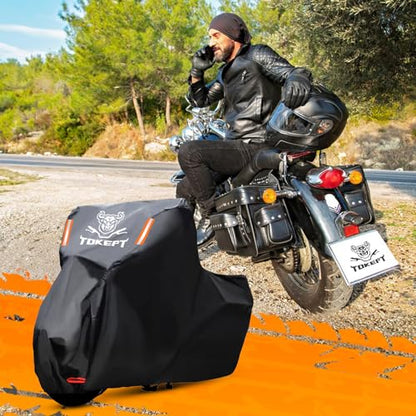 Motorcycle Cover - All Season Waterproof Outdoor Protection - size: XXXL-116"