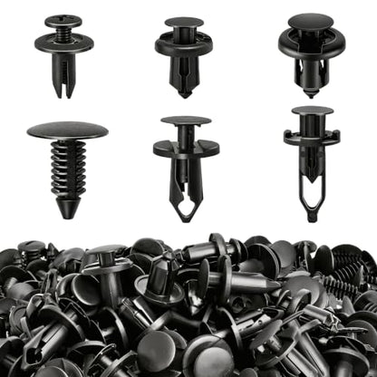 240PCS Car Retainer Clips Kit - 6mm 7mm 8mm 9mm 10mm Bumper Push Rivet Fasteners, Expansion Screws Replacement Kit, Compatible with GM, Ford, Toyota, Honda, Chrysler, Nissan Vehicles - size: 6mm-10mm