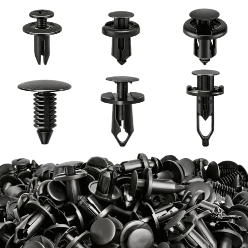 240PCS Car Retainer Clips Kit - 6mm 7mm 8mm 9mm 10mm Bumper Push Rivet Fasteners, Expansion Screws Replacement Kit, Compatible with GM, Ford, Toyota, Honda, Chrysler, Nissan Vehicles - size: 6mm-10mm
