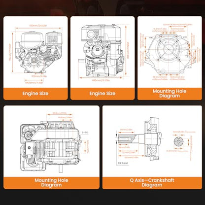 maXpeedingrods 15HP 420cc Gas Engine, Electric Start 4 Stroke OHV,EPA - style: 420cc+Electric Start