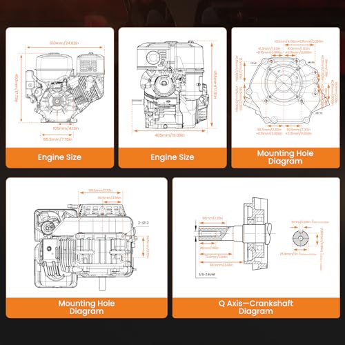 maXpeedingrods 420cc Gasoline Engine, 4 Stroke OHV Horizontal - style: 420cc+Recoil Start