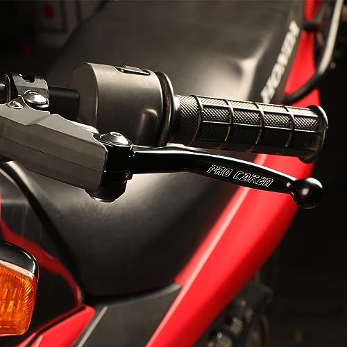 Motorcycle Aluminum 360 ° Alloy Foldable Clutch Handle - color: Black
