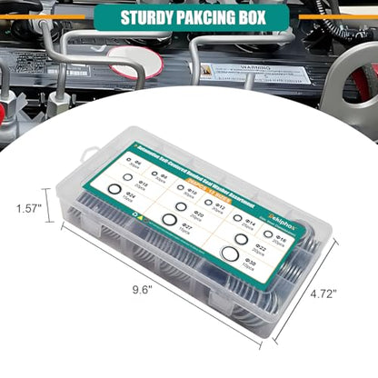 265PCS NBR Metal Bonded Sealing Washers Metric Zinc-Plated Self-Centred - color: 265pcs Sealing Washers