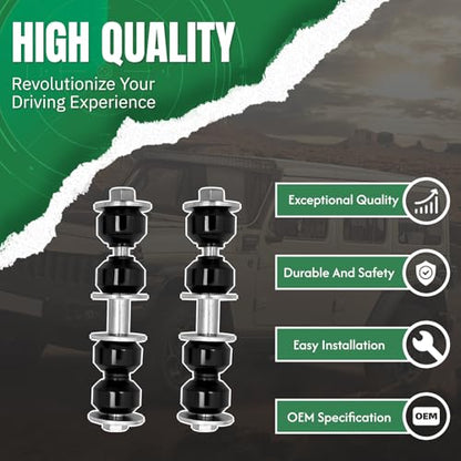 ‎‎2PCS Sway Bar End Link 97-17 for Buick Allure LaCrosse Regal Century, for Chevy Impala Limited Venture, for Olds Silhouette Intrigue, for Pontiac, for Saturn Relay, for Jeep Compass Patriot - size: K5342 X2
