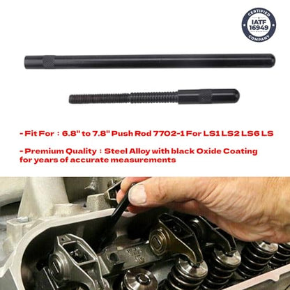 Adjustable range push rod length checker from 6.8" to 7.8" for LS engine for comp 7702-1