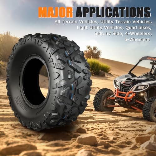 TRIPOWER Set of 4 All Terrain ATV Tires 23x7-10 Front & 22x10-10 Rear, 4PR Trail Sand Mud Off-Road Tire, Tubeless - size: 23x7-10 & 22x10-10