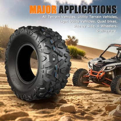 TRIPOWER Set of 4 All Terrain ATV Tires 23x7-10 Front & 22x10-10 Rear, 4PR Trail Sand Mud Off-Road Tire, Tubeless - size: 23x7-10 & 22x10-10