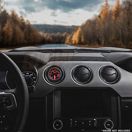 GlowShift Black Single Air Vent Gauge Pod Fits Ford Mustang 2015-2021