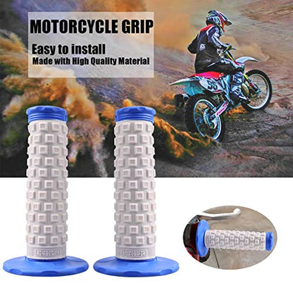 Motorcycle Grips 7/8" Dirt Bike Grip Pillow Top Grips Rubber Anti-Slip Universal Handlebar Racing Grip for Motocross ATV - color: Blue1