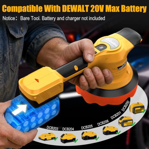 20V Brushless 6-Inch Random Orbital Cordless Buffer Polisher Kit