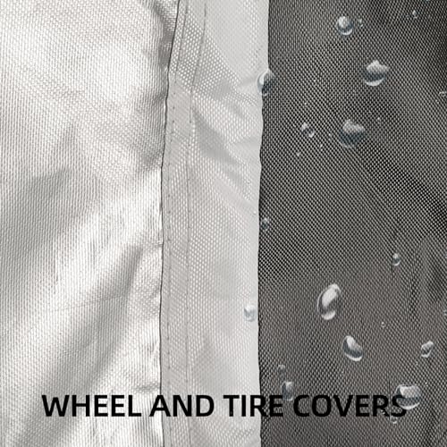400D Oxford Spare Tire Cover with Handle for Jeep RV - size: 420D M：22''-31''