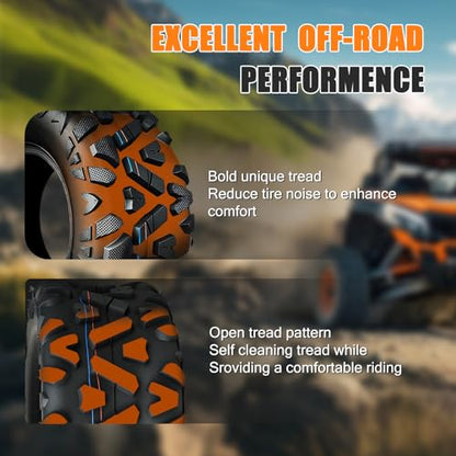 TRIPOWER Set of 4 All Terrain ATV Tires 23x7-10 Front & 22x10-10 Rear, 4PR Trail Sand Mud Off-Road Tire, Tubeless - size: 23x7-10 & 22x10-10