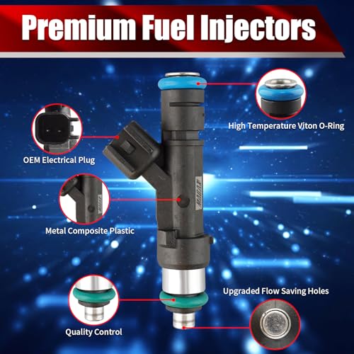 Set of 8 Fuel Injectors 0280158083 832-11206 FJ721 4G1997 Replacement - size: 0280158083