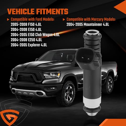 Fuel Injectors 8PCS Fit for Ford F-150 Explorer 4.6L V8 - size: 4L3Z9F593BA 8PCS