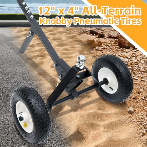 MaxxHaul 70881 Dual-Pull Trailer Dolly with 12" All Terrain Knobby Tires and 1-7/8" Hitch Ball - 600 lbs Capacity - style: Dual-Pull, 600lb dolly