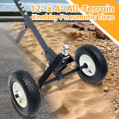 MaxxHaul 70881 Dual-Pull Trailer Dolly with 12" All Terrain Knobby Tires and 1-7/8" Hitch Ball - 600 lbs Capacity - style: Dual-Pull, 600lb dolly