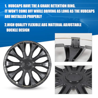 Winjet 16 inch Universal Hubcaps for Steel Wheel Rims Cover,Snap On Car Truck SUV Wheel Rim Covers,Steel ABS+PC Material Set of 4(16 inch,Lacquer) - color: Lacquer (5086-B-16), size: 16 inch