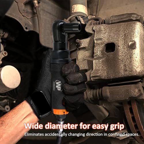 Workpad Compressed Air Ratchet Wrench 9.5 mm 3/8 Inch Mini Type 180 mm Lightweight 650 g Maximum Torque 54 N.m