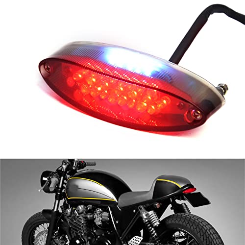 12V 28 LED Motorcycle Brake Stop Running Tail Light License Plate Lights Compatible with Cruiser Bike Motorcycle ATV Banshee Warrior YFZ WR XT - color: Red Len#1