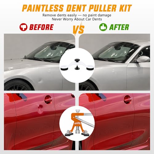 GOOACC 45 PCS Car Dent Puller Paintless Dent Repair Kit Trim Removal Tool - color: 45PCS Dent Puller Kit