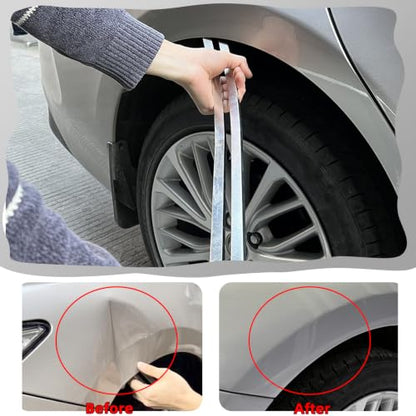 Car Dent Repair Kits,41 pcs Paintless Dent Removal Tools,Auto Body Dent Repair Tool Kit,with Big Curved Rod,Knock Down Pen with 7 Stainless Steel Pen Heads,Rubber Hammer and More.