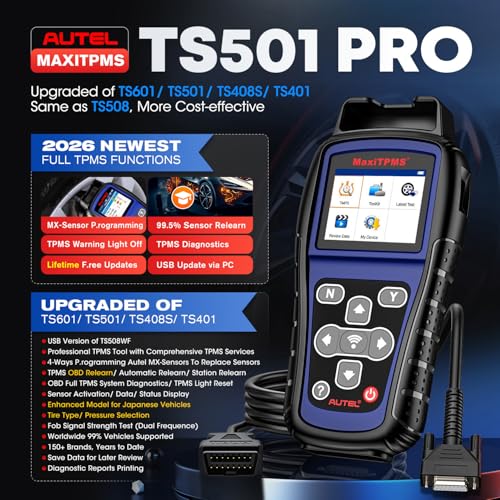 Autel MaxiTPMS TS501 PRO TPMS Programming Tool, 2026 Same as TS508WF TS508