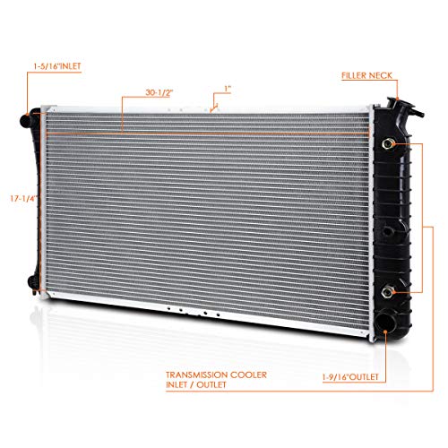 DPI-1202 OE Factory Style Aluminum Core Radiator Compatible with 88-99 Buick Lesabre/Pontiac Bonneville 3.8 AT - color: 88-99 Buick Lesabre/Pontiac Bonneville 3.8 AT