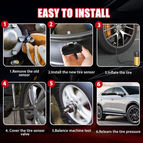 4pcs 315MHz TPMS Sensor Tire Pressure Monitoring Sensors System - size: 42753-TR3-A81