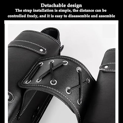 Faux Leather Motorcycle Saddlebags with Lock - size: Small Without Cup Bag