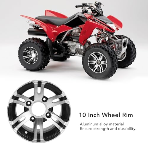 10 Inch ATV Wheel Rim, Aluminum Alloy, High Strength, Universal for Go Karts, Carts, Off Road Vehicles - size: Rear Wheel