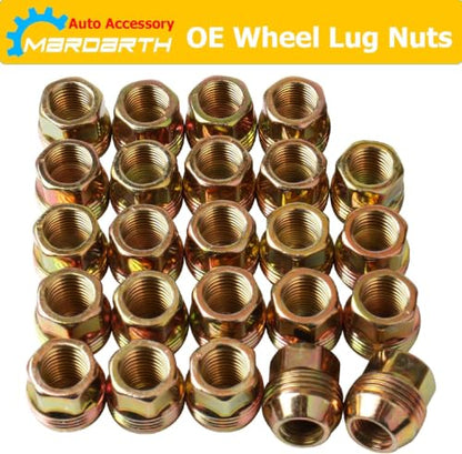 24PCS,14mmx1.5 OEM Factory Wheel Lug Nuts for Sliverado Sierra 1500 Yukon - size: Set of 24