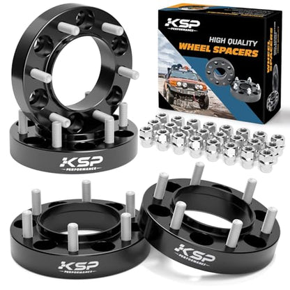 KSP 1.25 inch Wheel Spacers for Tacoma 4Runner 1996-2023, 6x5.5 Wide Spacer - color: Black, size: 1.25inch-tacoma1995-2023
