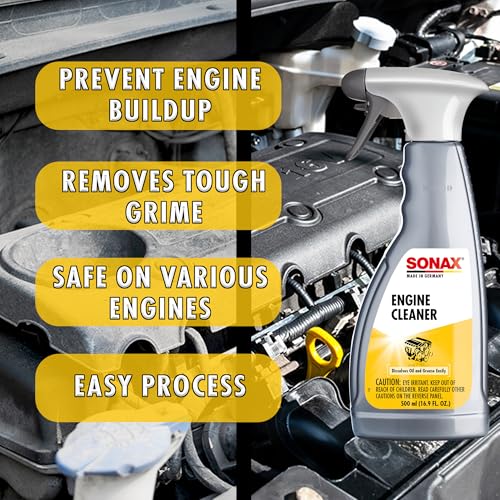 SONAX Engine Cleaner | Powerful Engine Degreaser for Oil & Grease Removal | Safe on Metal, Plastic & Rubber | Phosphate & Solvent-Free | Deep-Cleaning for Hard-to-Reach Areas | 607600 | 10L ml - size: 338.14 Fl Oz (Pack of 1)