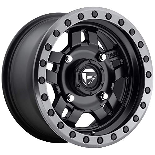 FUEL OFF-ROAD 1PC Anza Matte Black Gun Metal Ring Anza 17x8.5 6x139.70 Matte Black Gun Metal Ring (-6 mm) Custom Rim