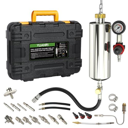 Fuel Injector Cleaner Kit, Non-dismantle Automotive Fuel System Cleaning Kit 1000ML 150PSI Fuel Injector Cleaning Kit for Gasoline Car Intake Valve/Throttle Body/Catalytic Converter Cleaning