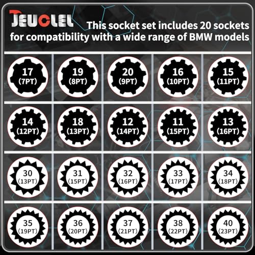 21PCS Wheel Locking Nut Key Kit Compatible with BMW, Nut Removal - size: - Complete Set (21 Pcs)