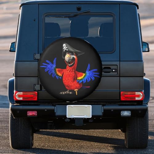 Parrot Pirate Spare Tire Cover Waterproof Sun Protection Fit 14 Inches - color: Parrot Pirate, size: 14 inch