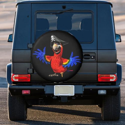 Parrot Pirate Spare Tire Cover Waterproof Sun Protection Fit 17 Inches - color: Parrot Pirate, size: 17 inch