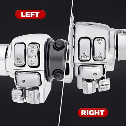 Chrome Switch Housings Caps, Hand Control Switch Housing Cover Button - color: chrome